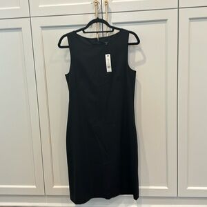 Theory Black Constance Sleeveless crepe Sheath Dress Size 12